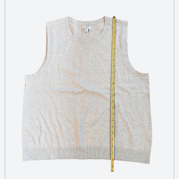 J. Crew Factory - Classic Sweater Shell Tank Top Light Grey- 100% Cotton XL -EUC - Picture 7 of 9